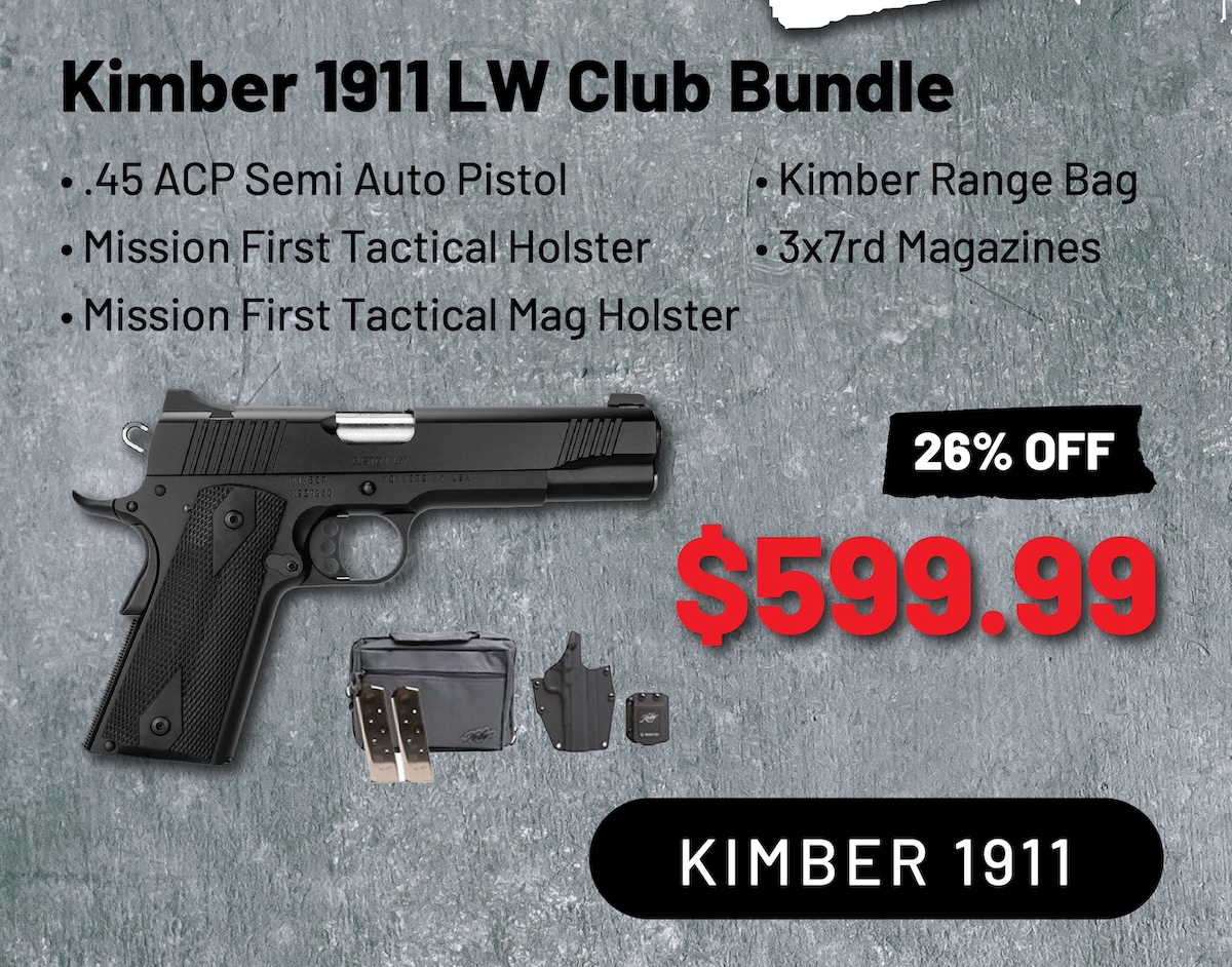 Kimber 1911 LW Club Bundle. 26 percent off.
